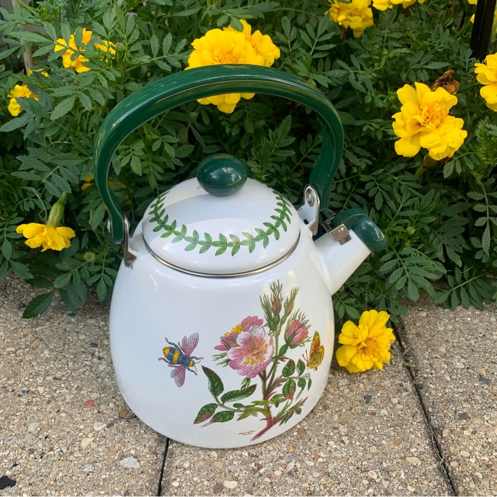 Portmeirion Botanical Teapot with Green Handle * NWOT